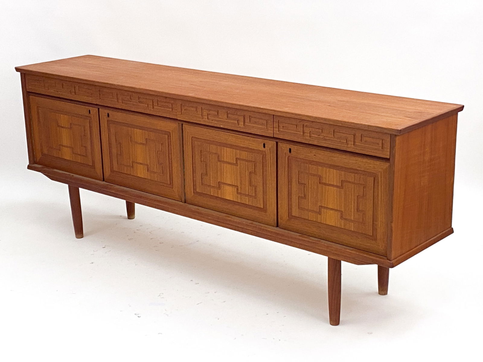 NORWEGIAN TEAK BRUTALIST SIDEBOARD, C. 1960'S (1 of 17)