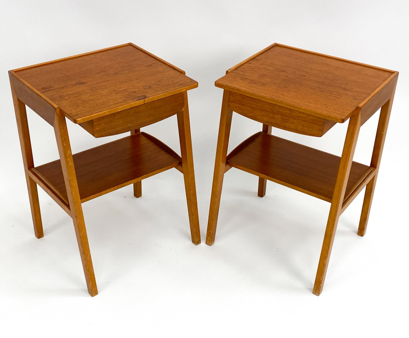 PAIR OF SWEDISH TEAK END TABLES, CIRCA 1960'S (1 of 14)