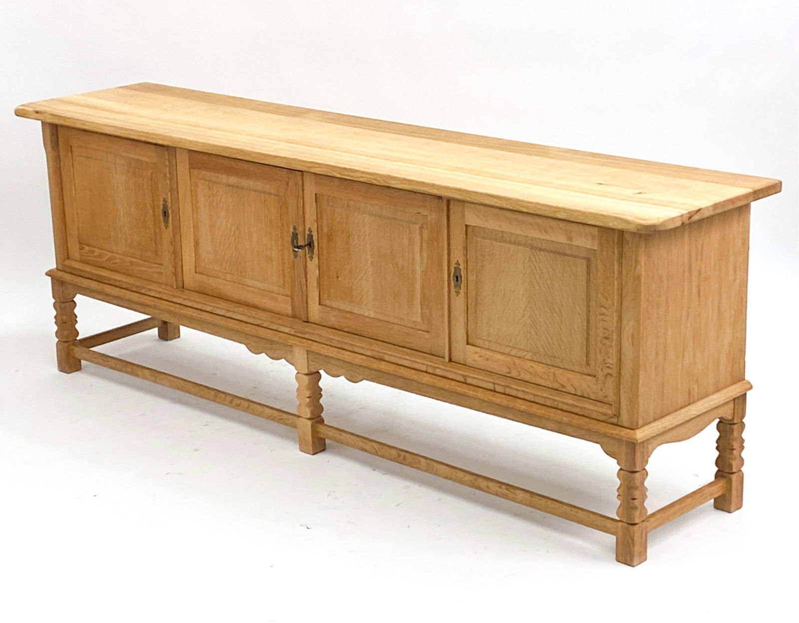 HENNING KJAERNULF STYLE OAK SIDEBOARD, C. 1970'S (1 of 11)