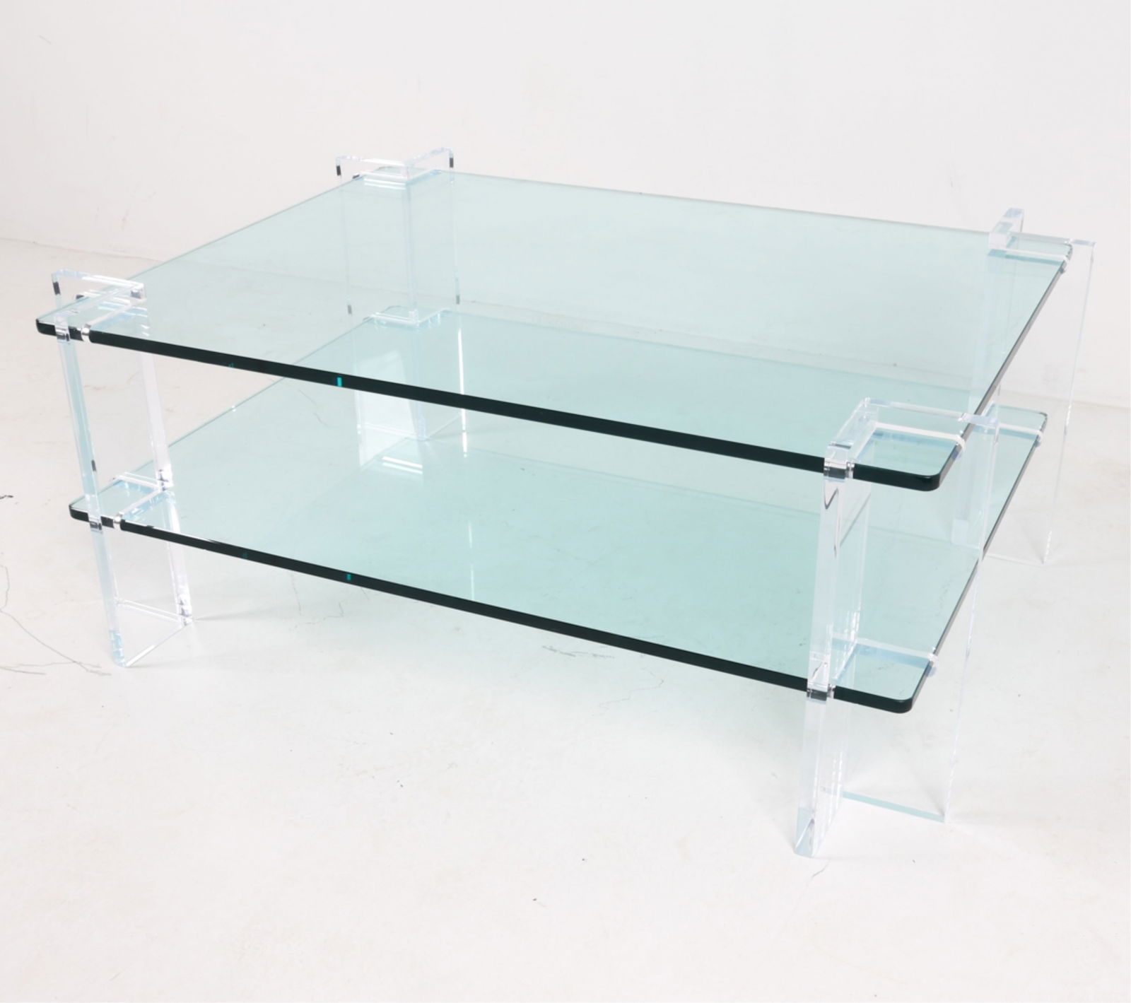 LUCITE AND GLASS COFFEE TABLE (1 of 17)