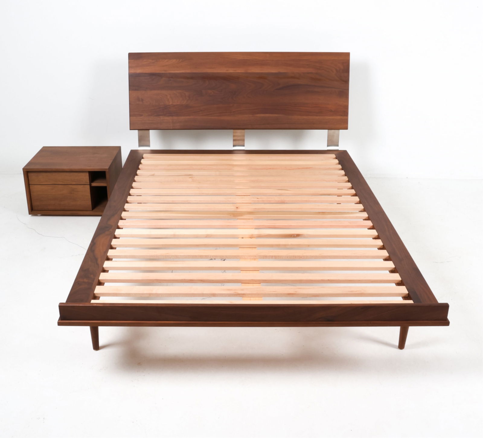 DESIGN WITHIN REACH BED FRAME AND NIGHTSTAND (1 of 20)