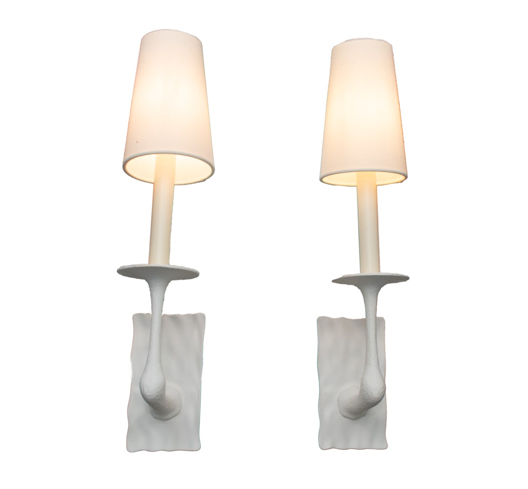 PAIR OF PLASTER SCONCES (1 of 12)