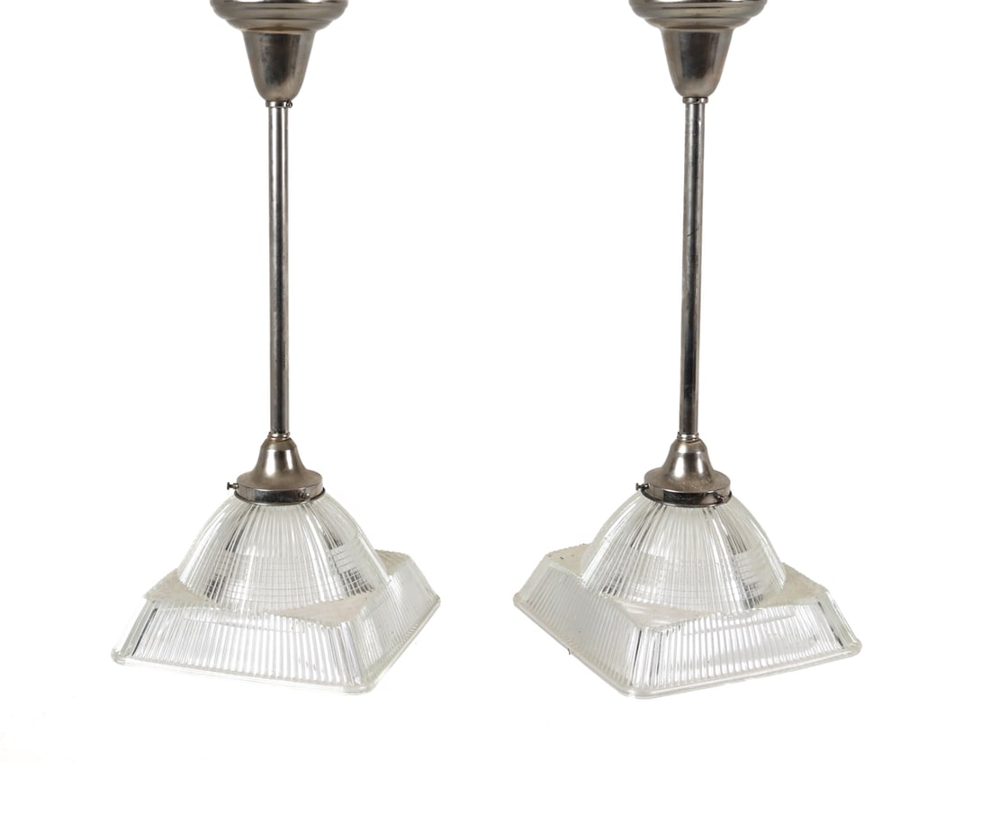 (2) GLASS SHADE PENDANT LIGHT FIXTURES (1 of 16)