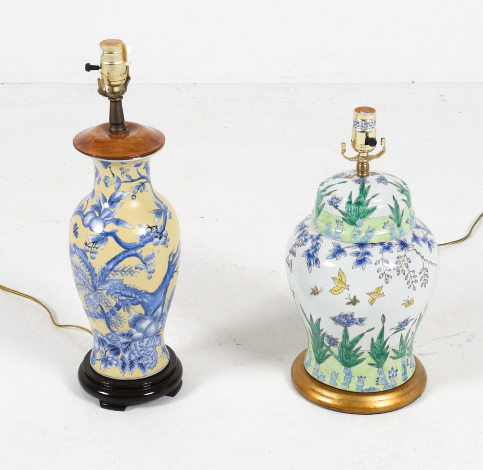 (2) CONTEMPORARY CHINESE PORCELAIN LAMPS (1 of 11)
