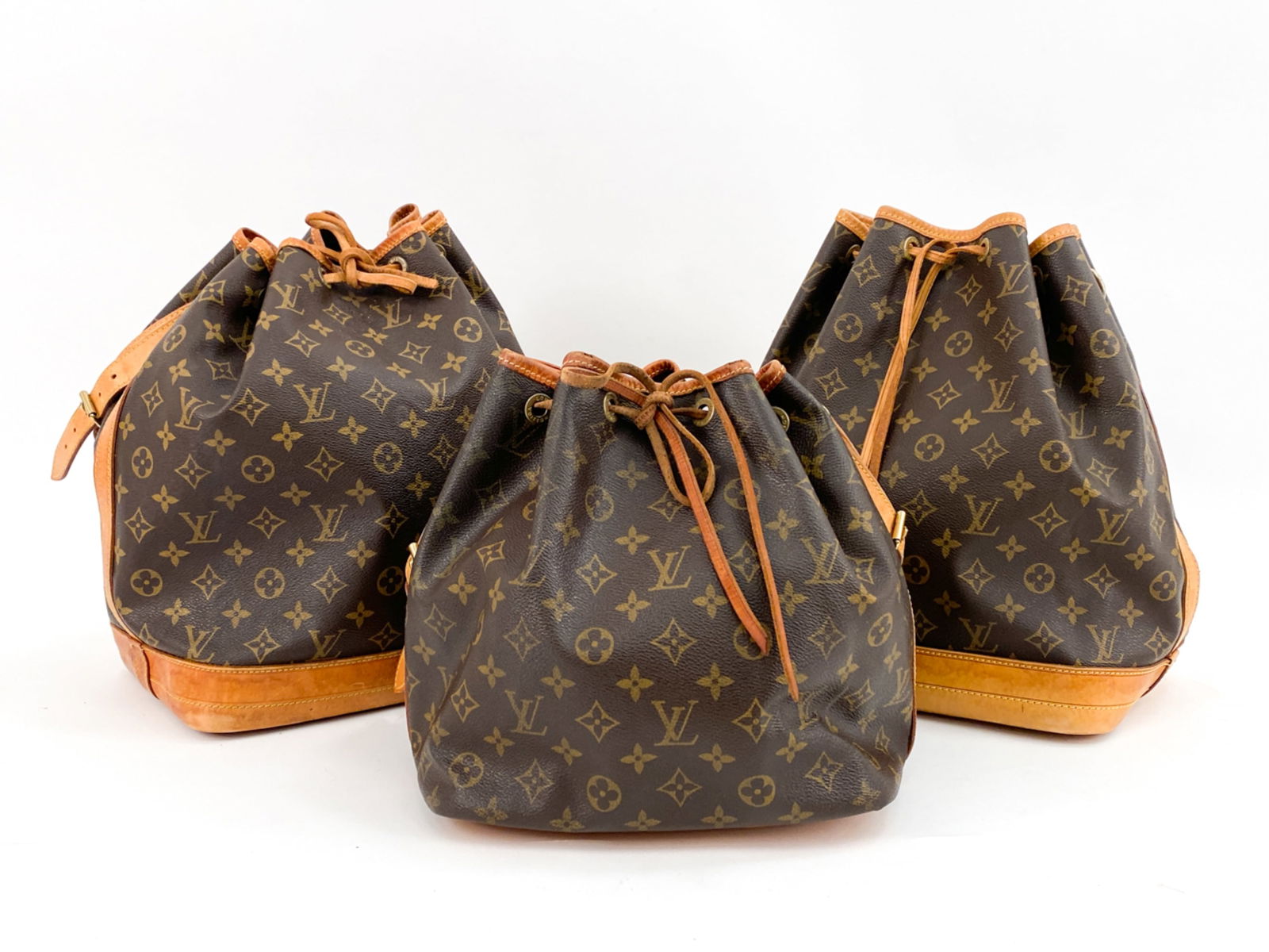 (3) LOUIS VUITTON NOE DRAWSTRING BAGS (1 of 16)
