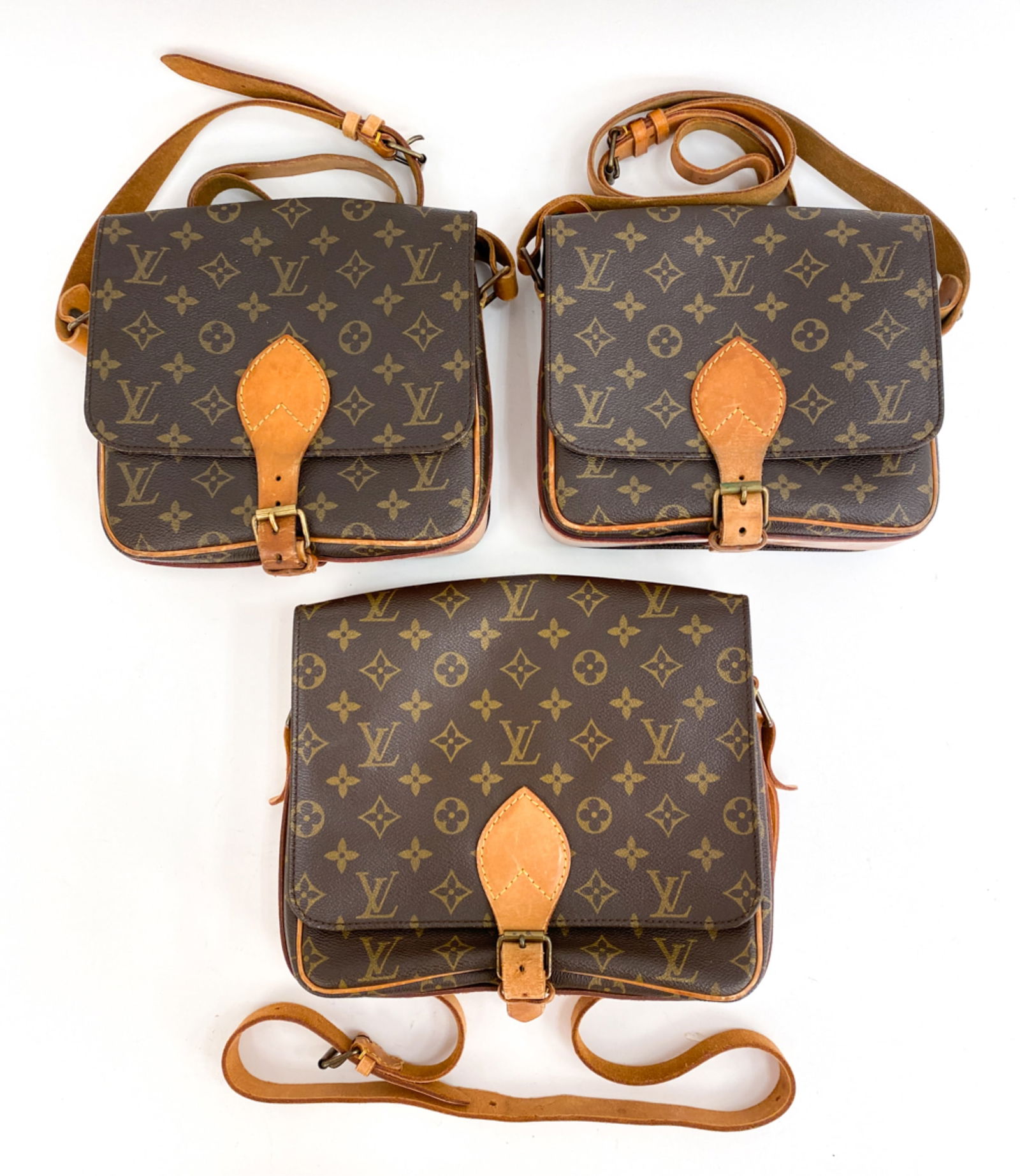 (3) LOUIS VUITTON MONOGRAM CARTOUCHIERE BAGS (1 of 12)