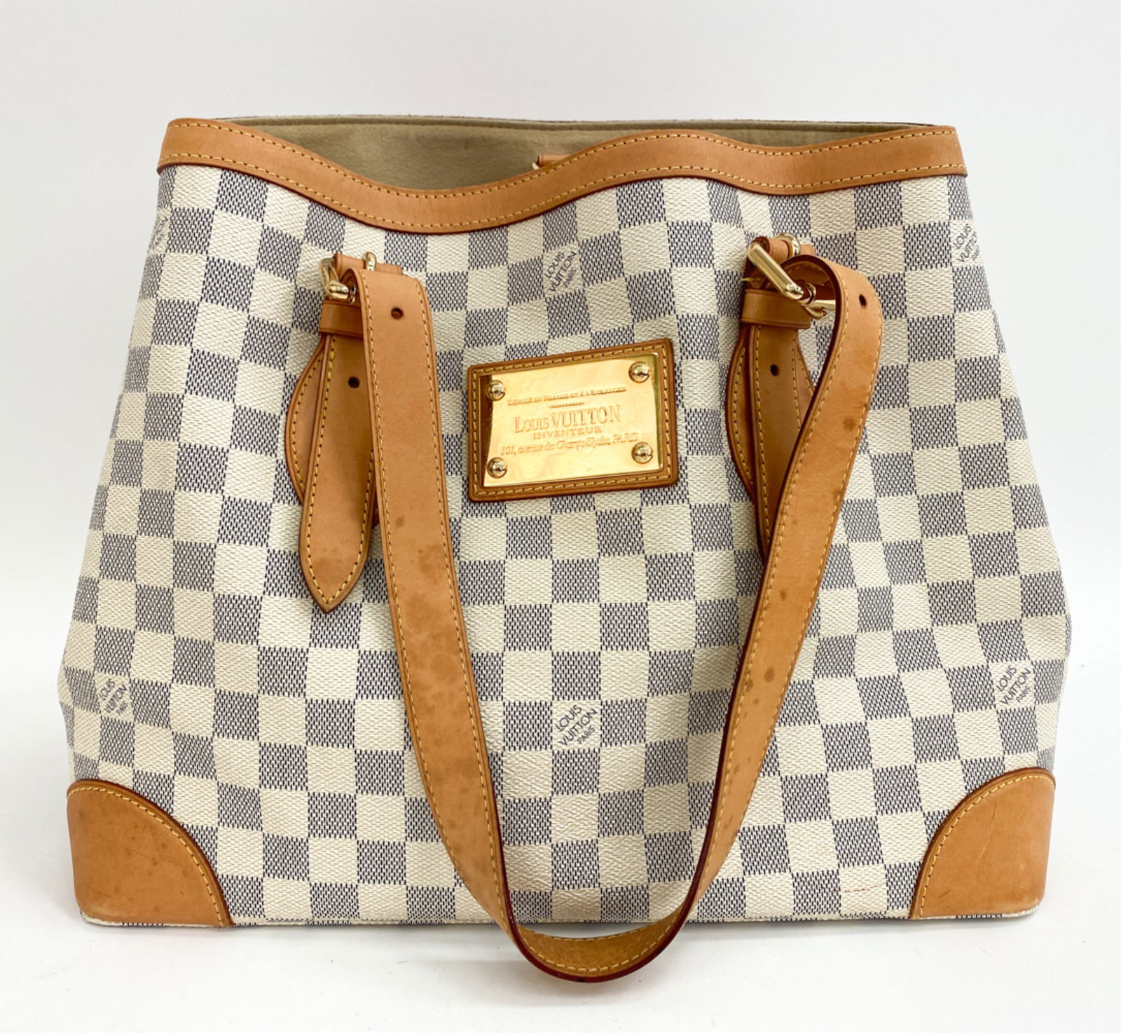LOUIS VUITTON AZUR HAMPSTEAD MM TOTE BAG (1 of 8)