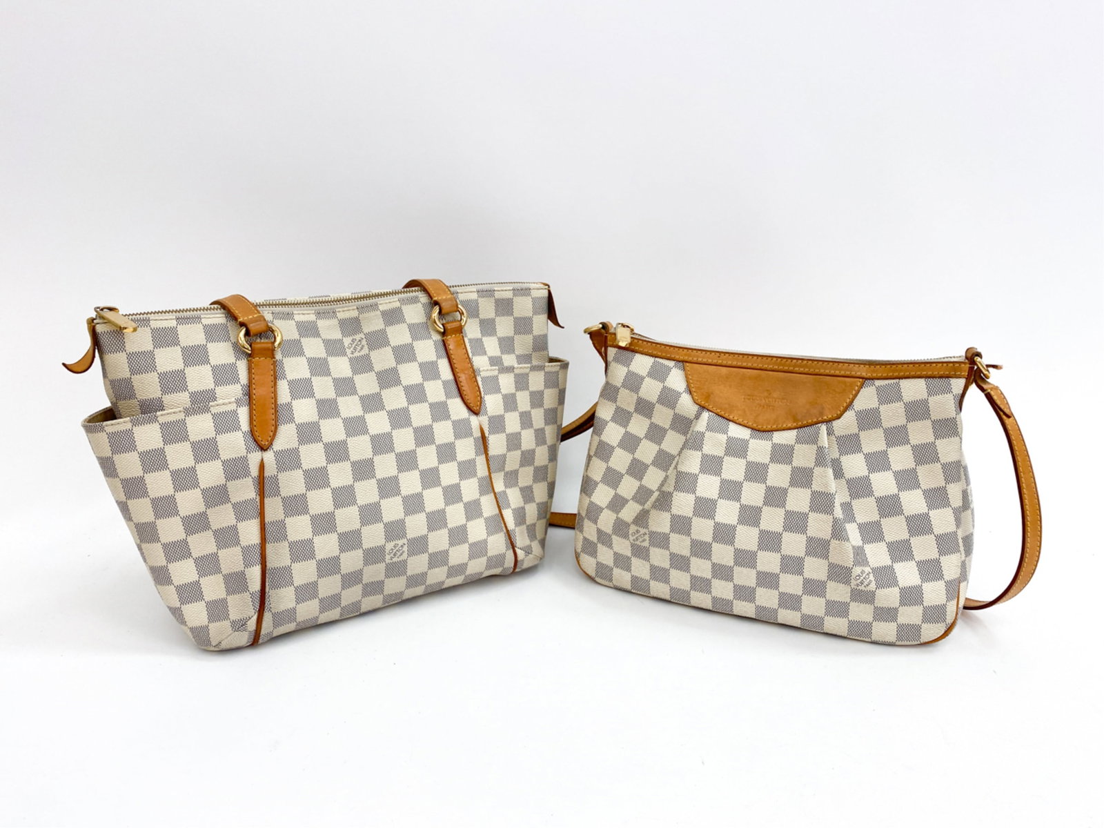(2) LOUIS VUITTON DAMIER AZUR LEATHER BAGS (1 of 17)