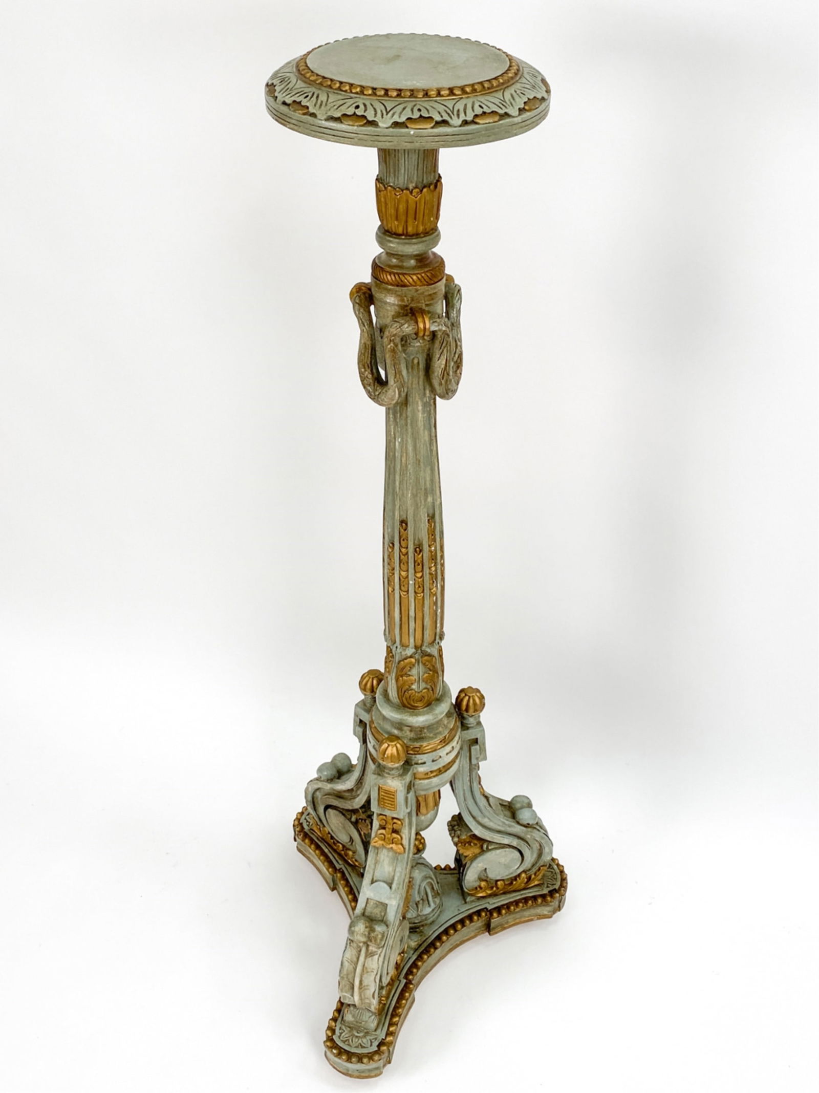 GILT & PAINTED TORCHIERE PEDESTAL (1 of 15)
