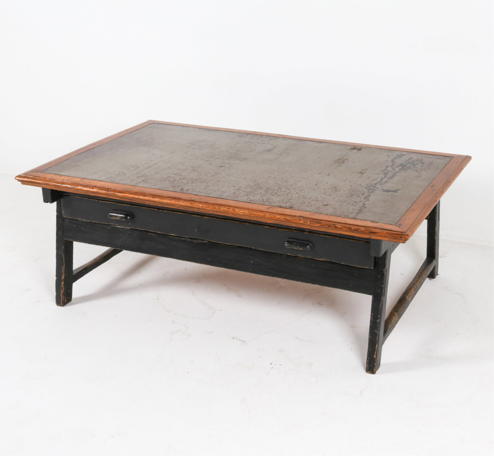 PINE AND STONE TOP COFFEE TABLE (1 of 18)