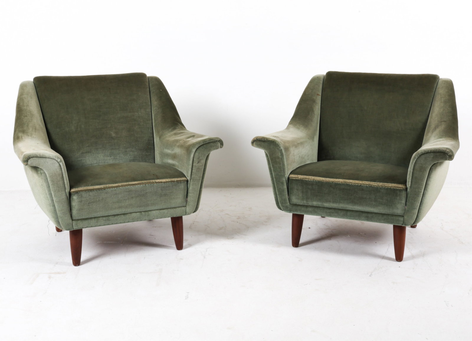(2) DANISH MOHAIR LOUNGE CHAIRS, CIRCA 1960'S (1 of 13)