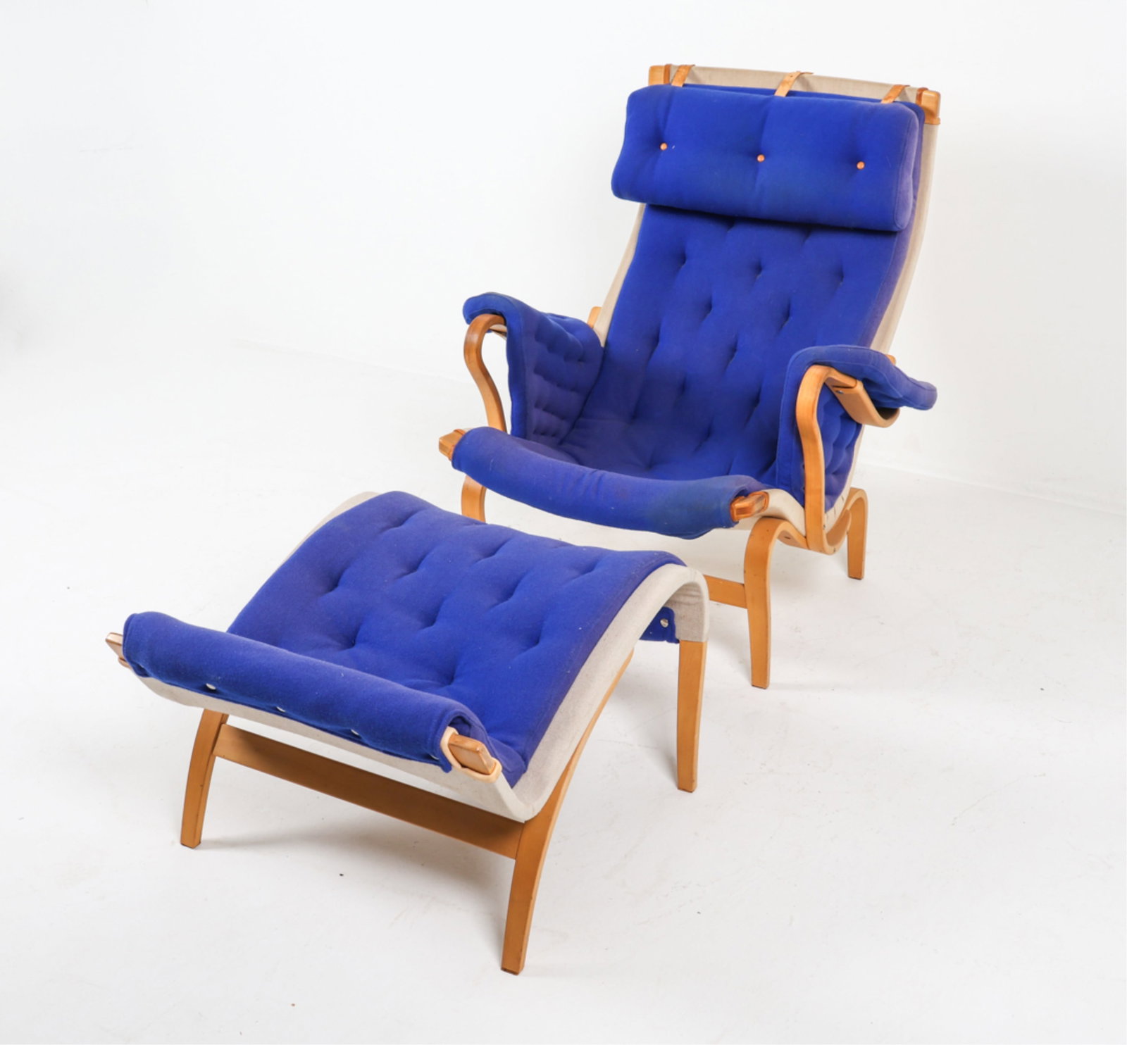 'PERNILLA' CHAIR AND OTTOMAN BY BRUNO MATHSSON (1 of 16)
