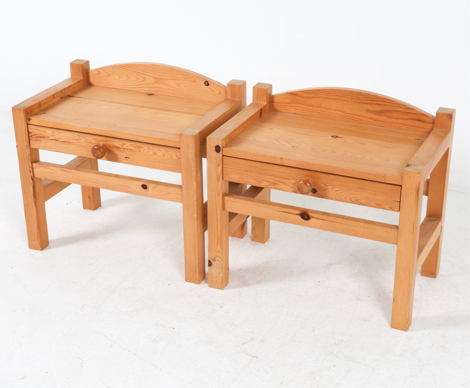 (2) SWEDISH PINE SIDE TABLES C. 1970S (1 of 13)