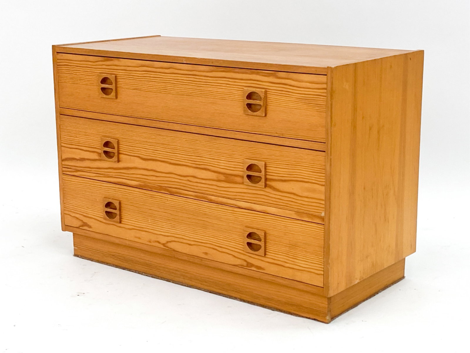 SWEDISH PINE THREE DRAWER CHEST, C.1970'S (1 of 16)
