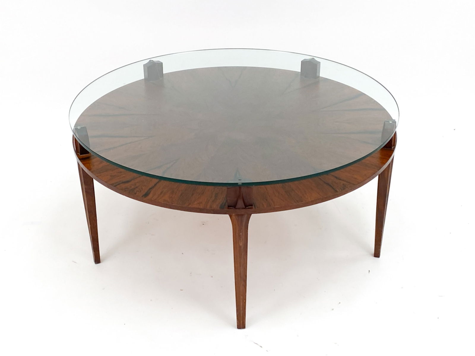 SCANDINAVIAN ROSEWOOD & GLASS COFFEE TABLE C.1960 (1 of 9)