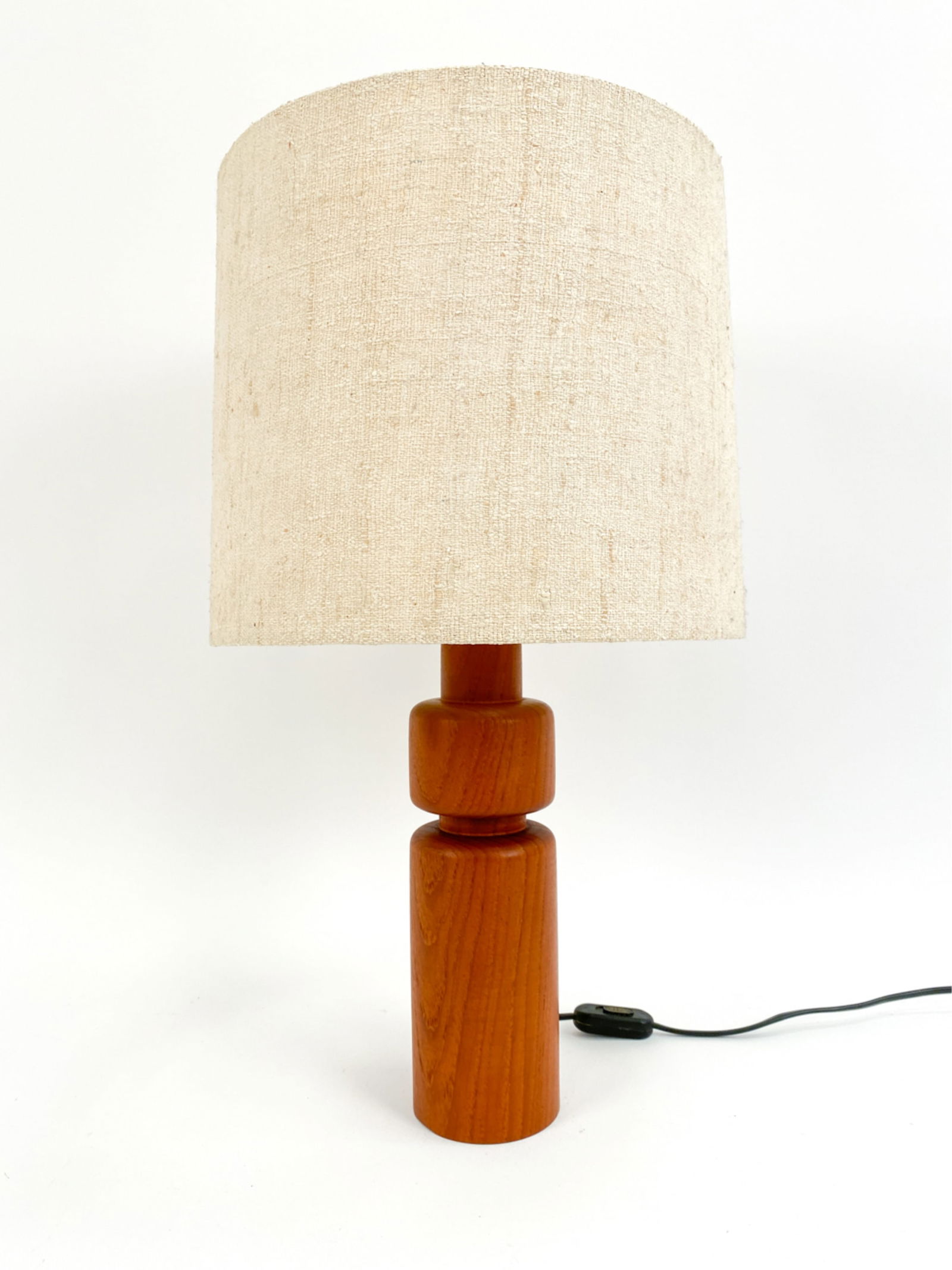 DUTCH TEAK DOMUS TABLE LAMP. C.1970'S (1 of 7)