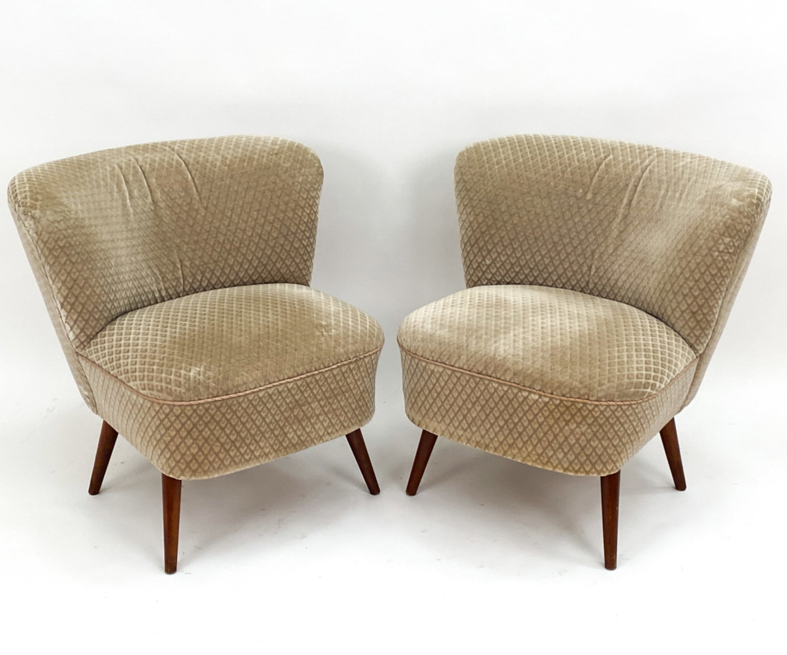PAIR DUTCH COCKTAIL SLIPPER CHAIRS, C.1960'S (1 of 13)
