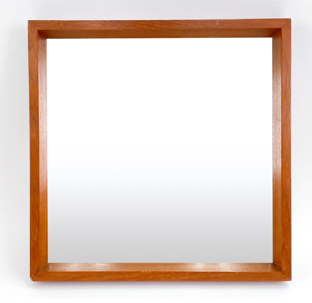 DANISH TEAK MIRROR. C.1960'S (1 of 5)