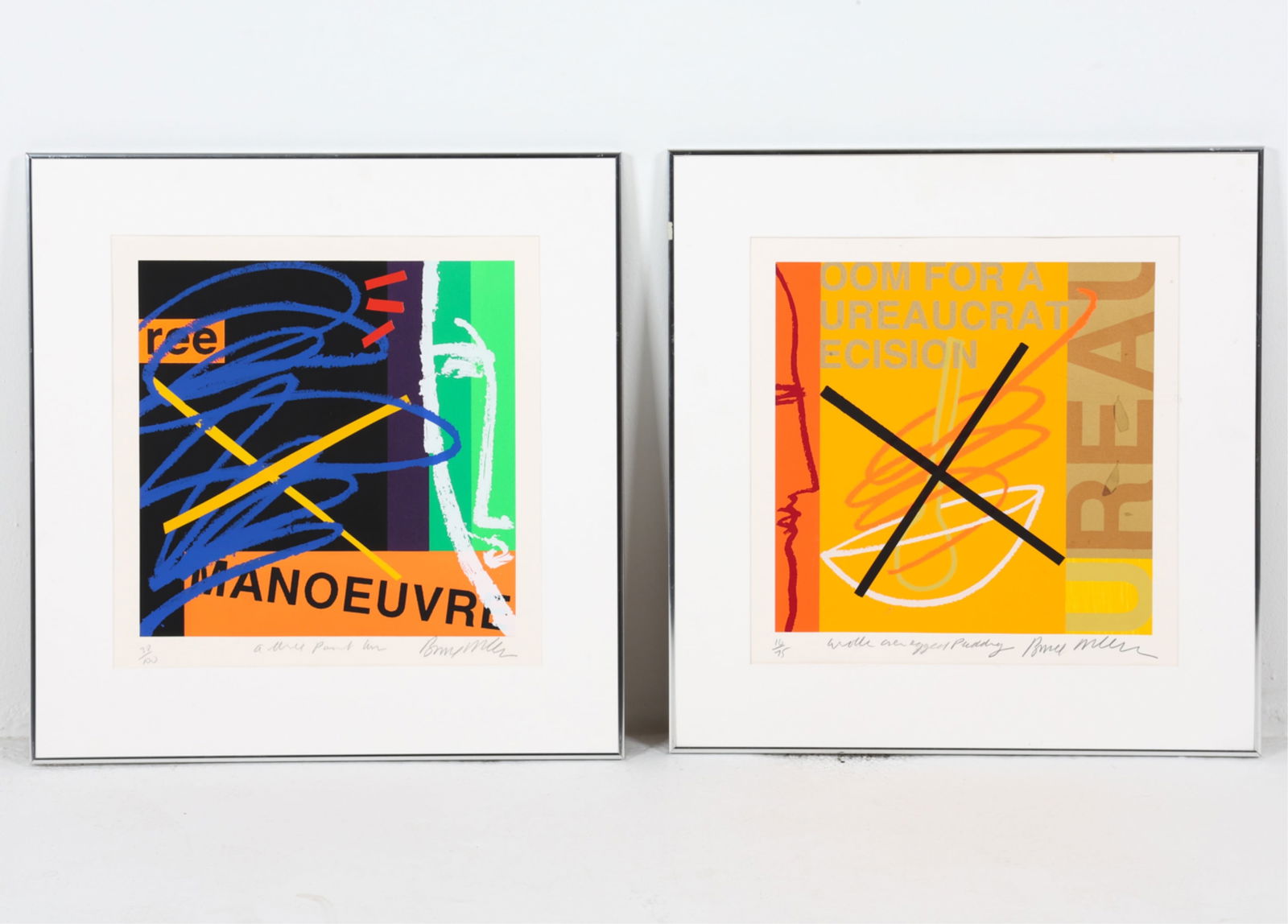 (2) BRUCE MACLEAN (SCOTLAND, B.1944) SCREEN PRINTS (1 of 13)