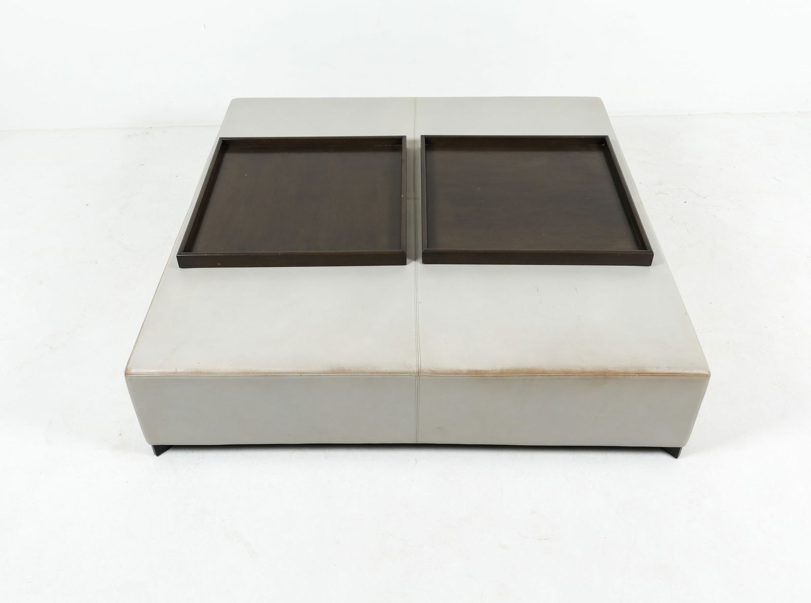 CHRISTIAN LIAIGRE HOLLY HUNT LEATHER OTTOMAN (1 of 13)
