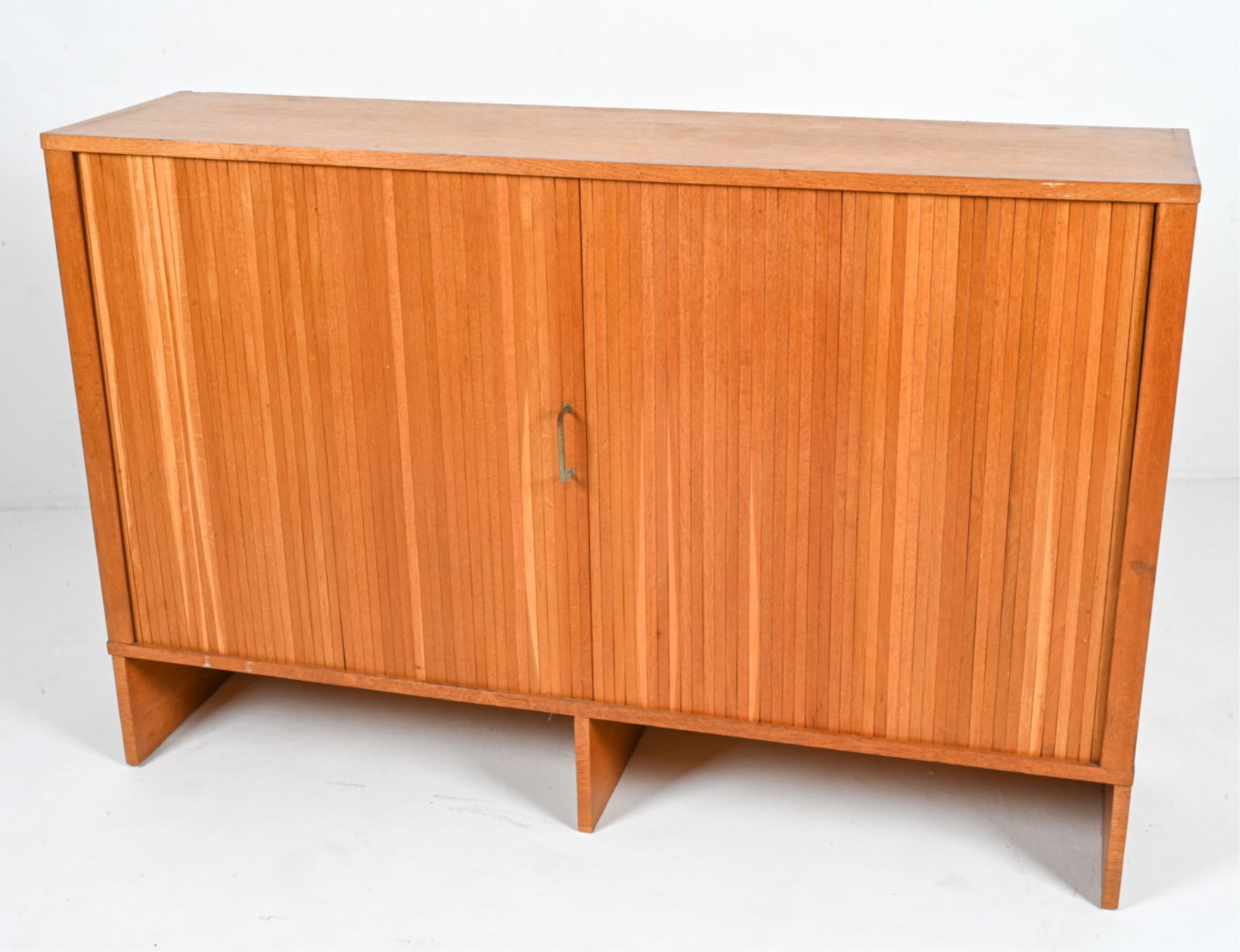 DANISH OAK TAMBOUR-FRONT LARGE FILE CABINET (1 of 16)