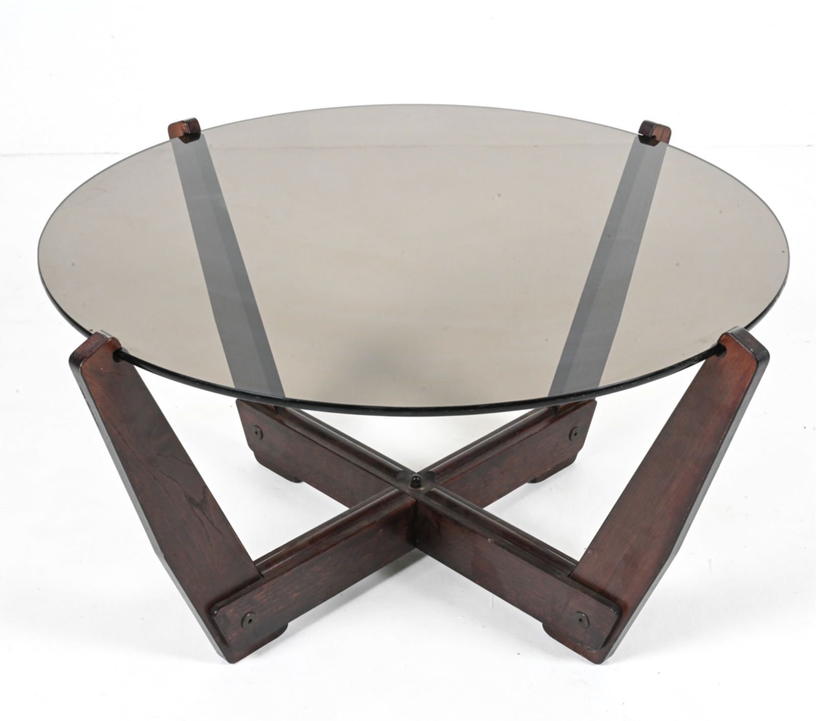 MANNER OF ODD KNUTSEN OAK & GLASS COFFEE TABLE (1 of 10)