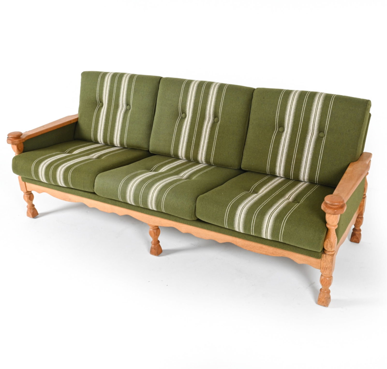 DANISH BRUTALIST CARVED OAK SOFA, C.1970'S (1 of 13)