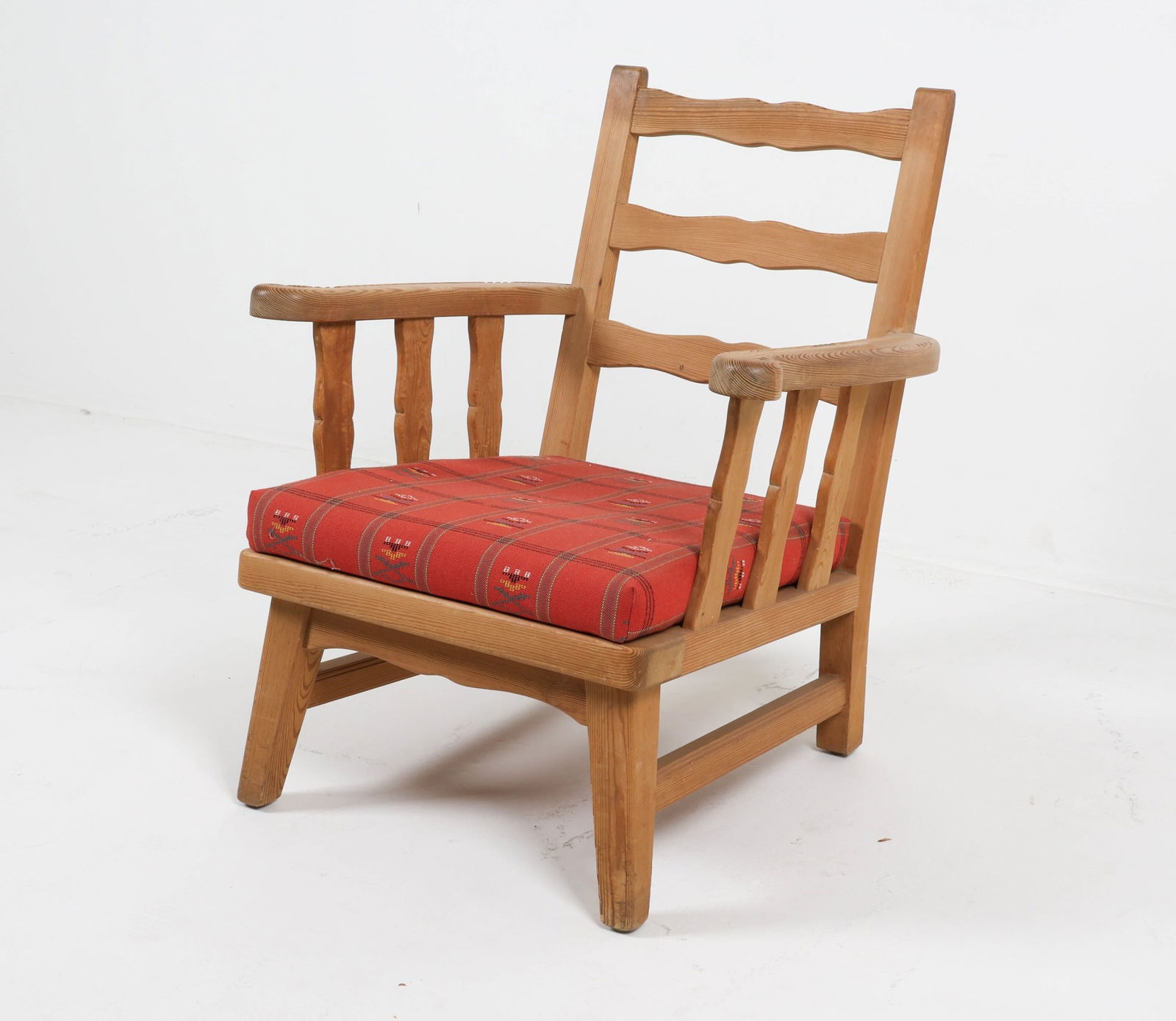 SCANDINAVIAN LADDERBACK PINE ARMCHAIR (1 of 11)