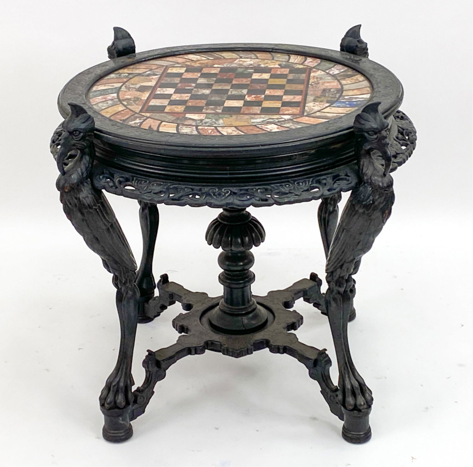 AESTHETIC MOVEMENT SPECIMEN TOP GAME TABLE 19TH C. (1 of 12)