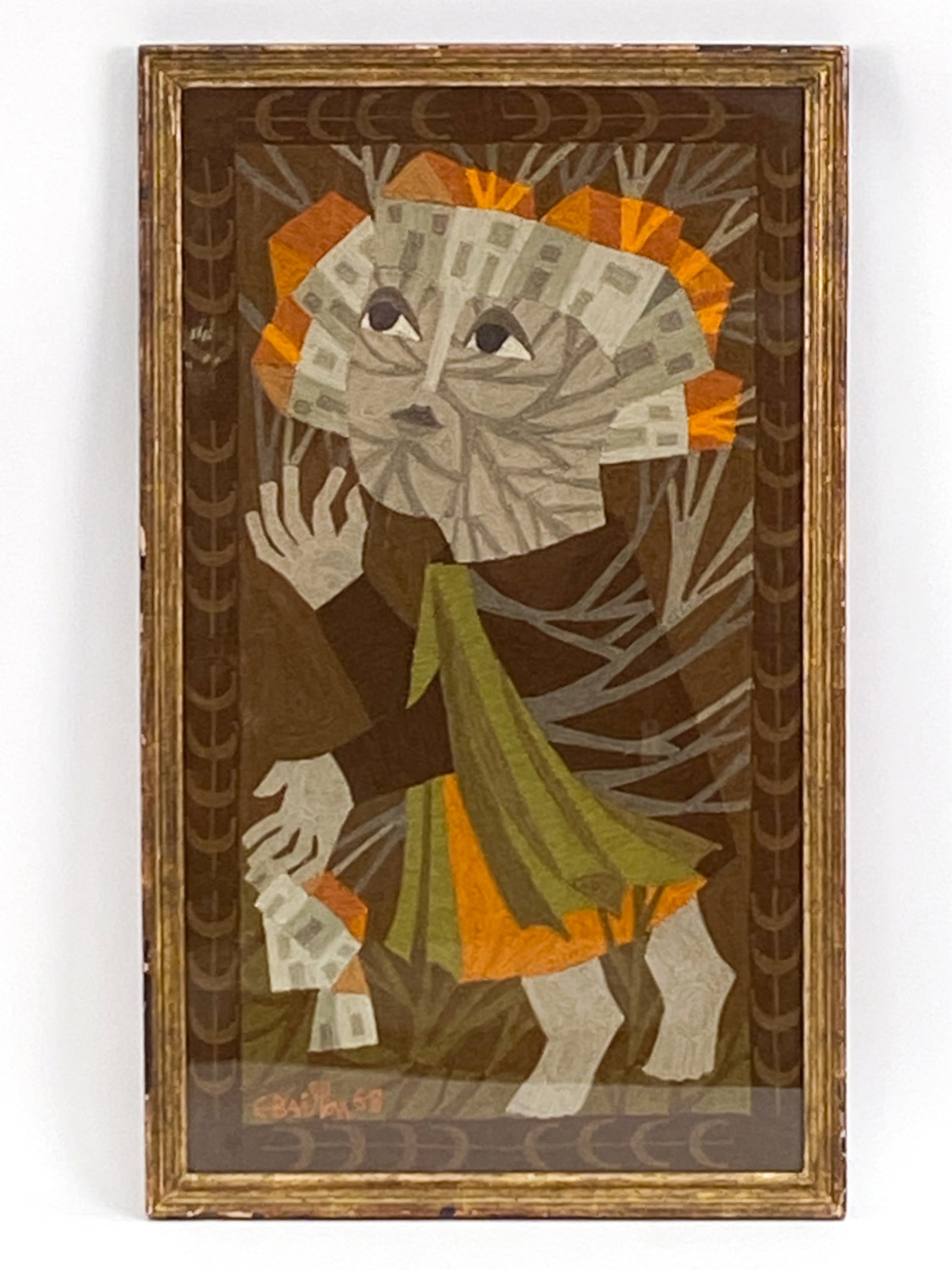 ELISABETH BAILLON SIGNED NEEDLEPOINT C. 1969 (1 of 7)