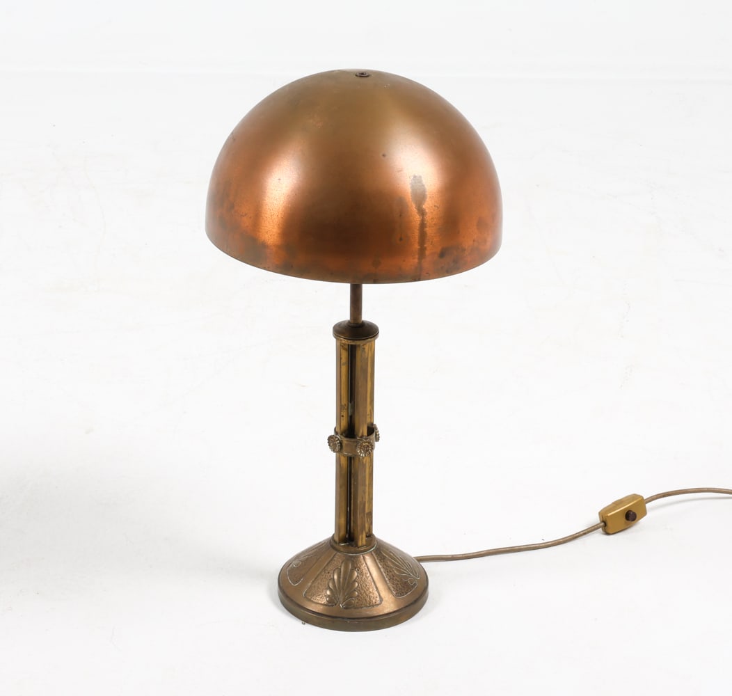 ART DECO COPPER & BRASS DESK LAMP, C.1930'S (1 of 12)