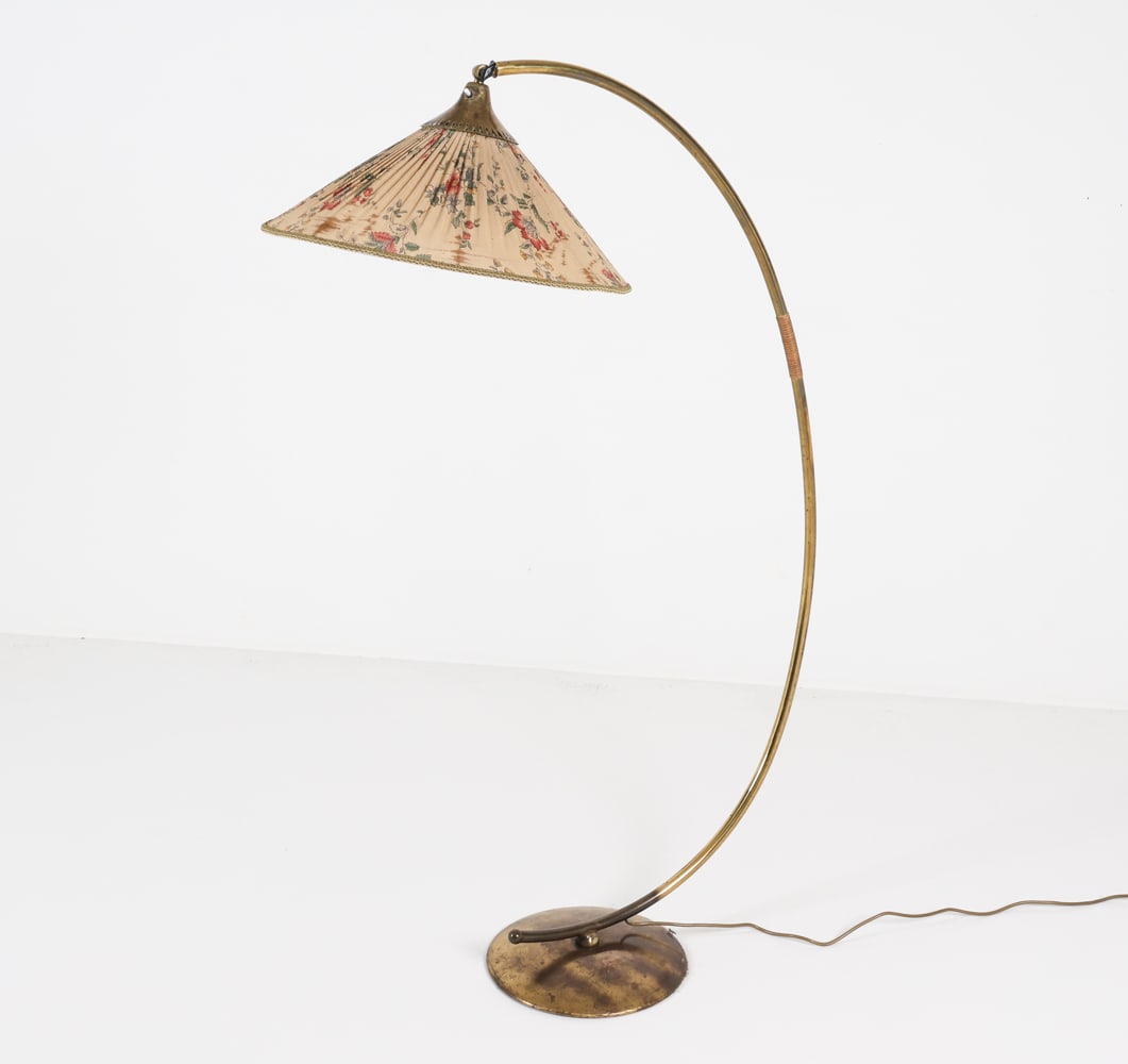 SWEDISH MODERN BRASS FLOOR LAMP, C.1940'S (1 of 15)