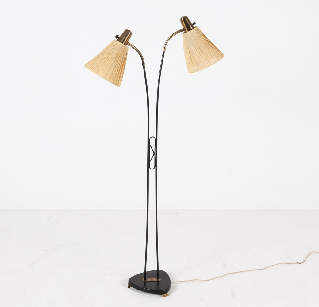 SWEDISH MODERN BRASS FLOOR LAMP, C.1950'S (1 of 10)