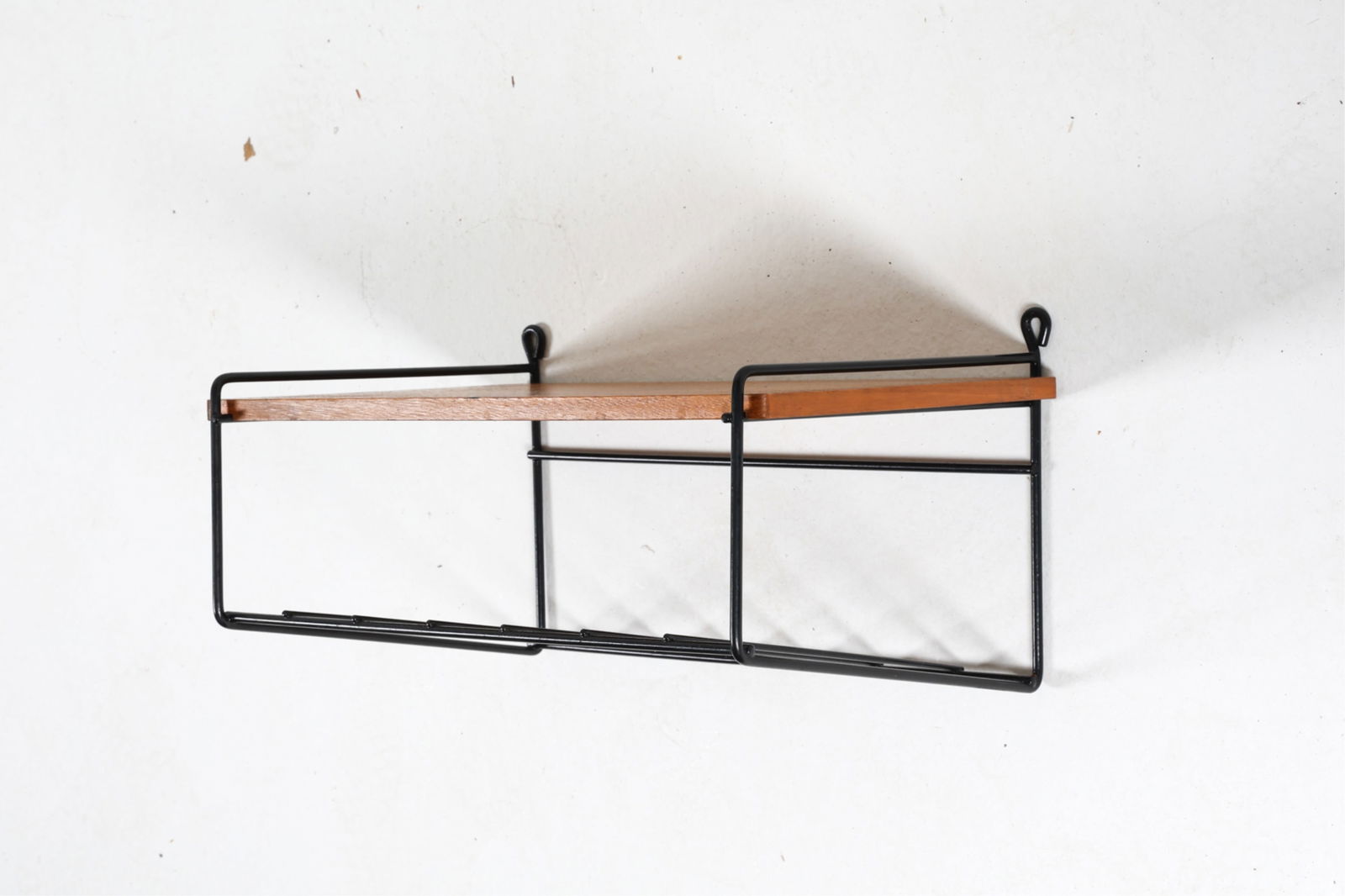 SCANDINAVIAN TEAK AND WIRE SHELF, C.1960'S (1 of 10)