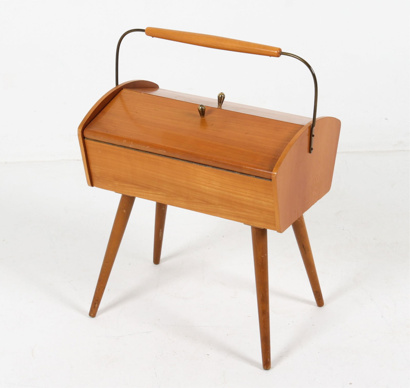DUTCH WALNUT SEWING BOX, C. 1960'S (1 of 12)