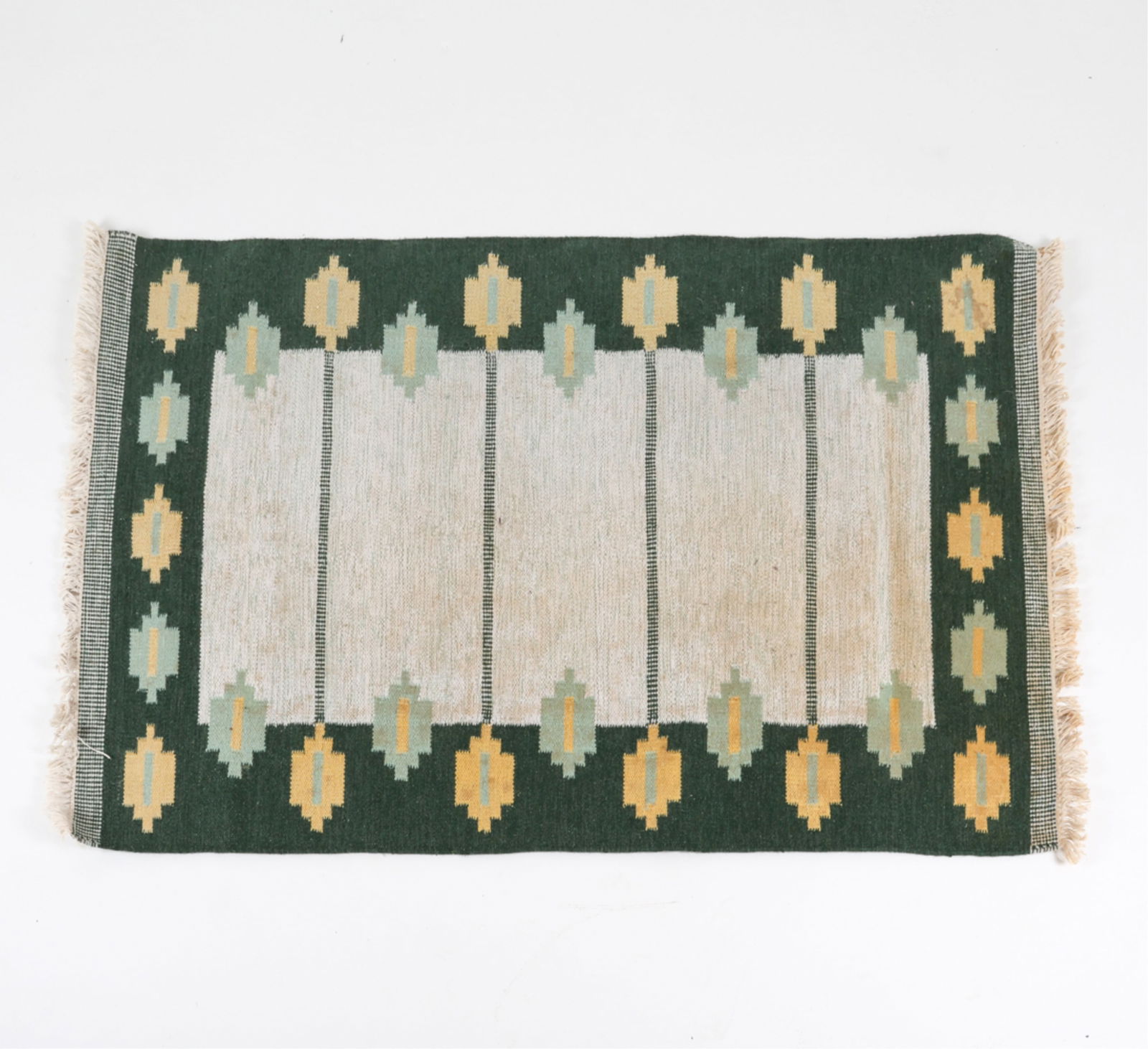 SWEDISH ROLLAKAN WOOL RUG, 1960'S (1 of 14)