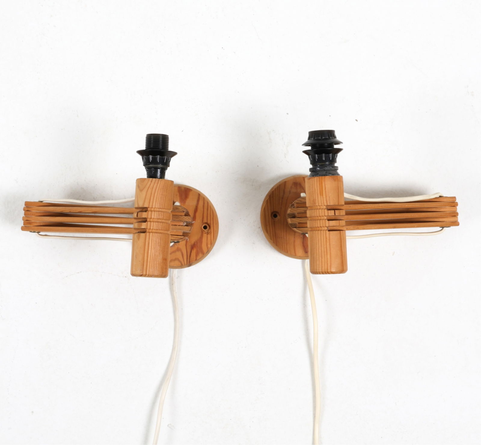 (2) SCANDINAVIAN PINE SCISSOR WALL LAMPS, C.1970'S (1 of 10)