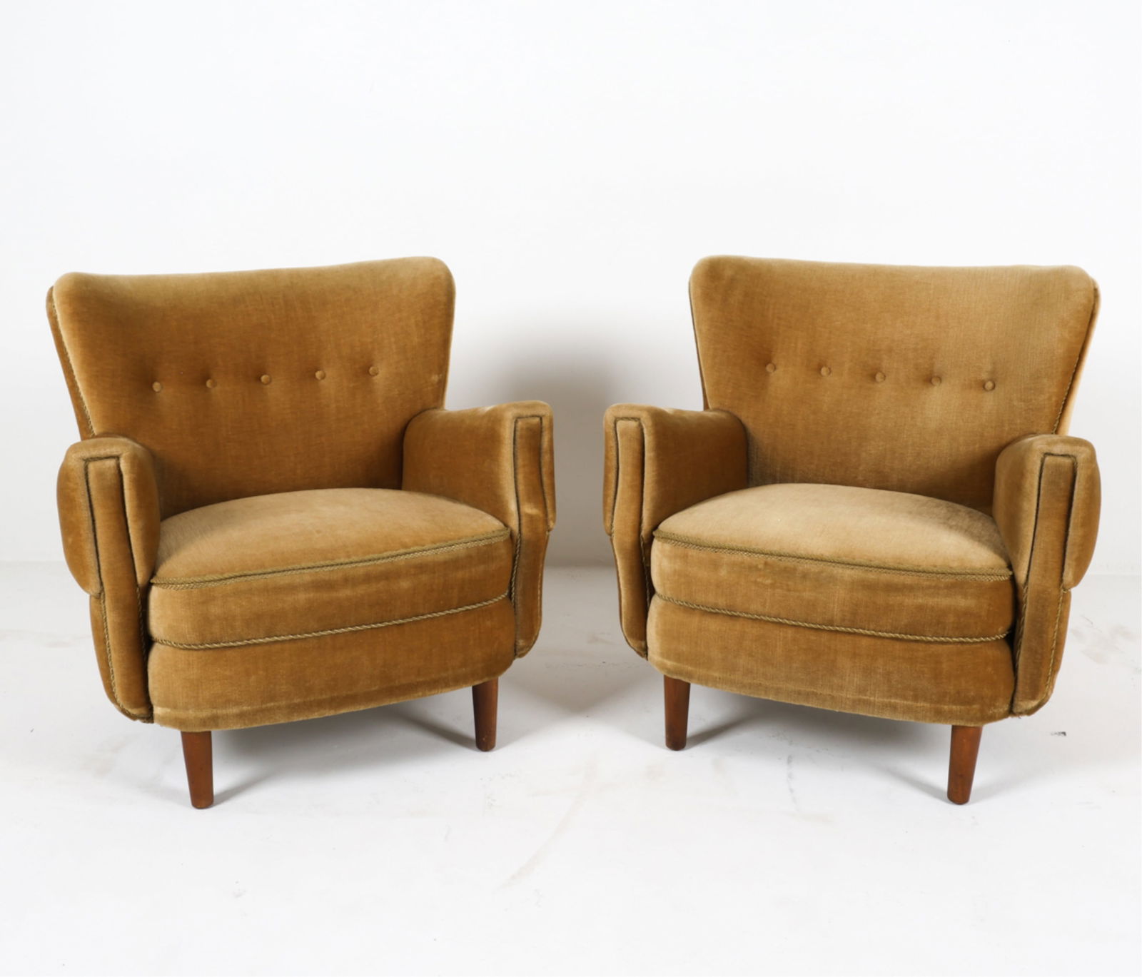 (2) DANISH MOHAIR LOUNGE CHAIRS, CIRCA 1950'S (1 of 16)