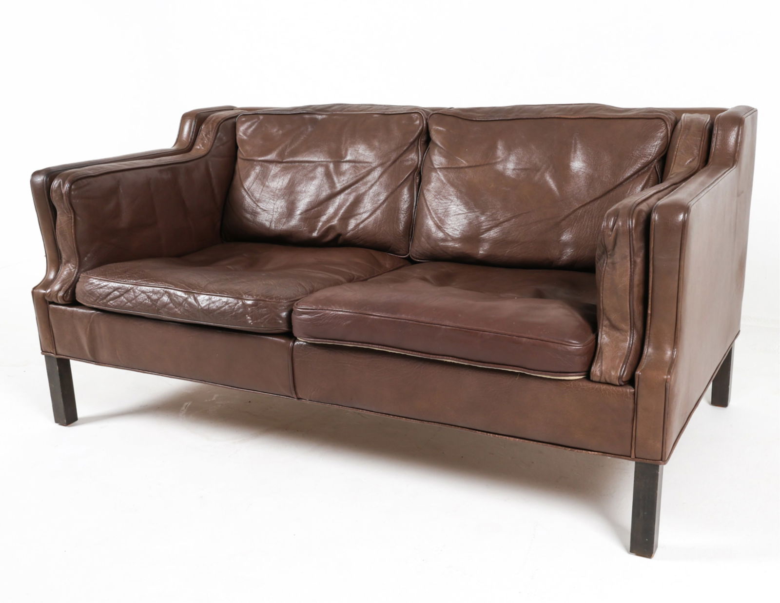 MANNER OF BORGE MOGENSEN LEATHER SOFA, C.1970'S (1 of 17)