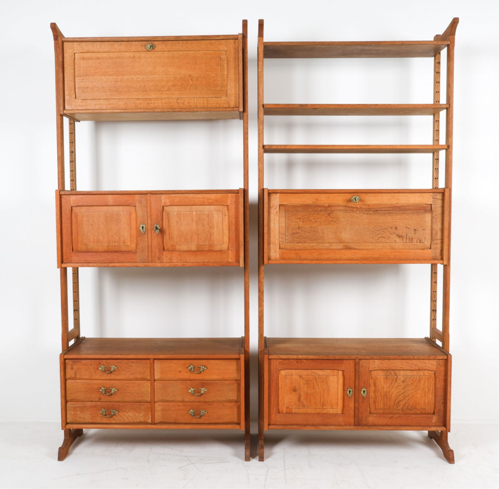 DANISH OAK MODULAR ETAGERE BY KJAERNULF C.1960'S (1 of 20)