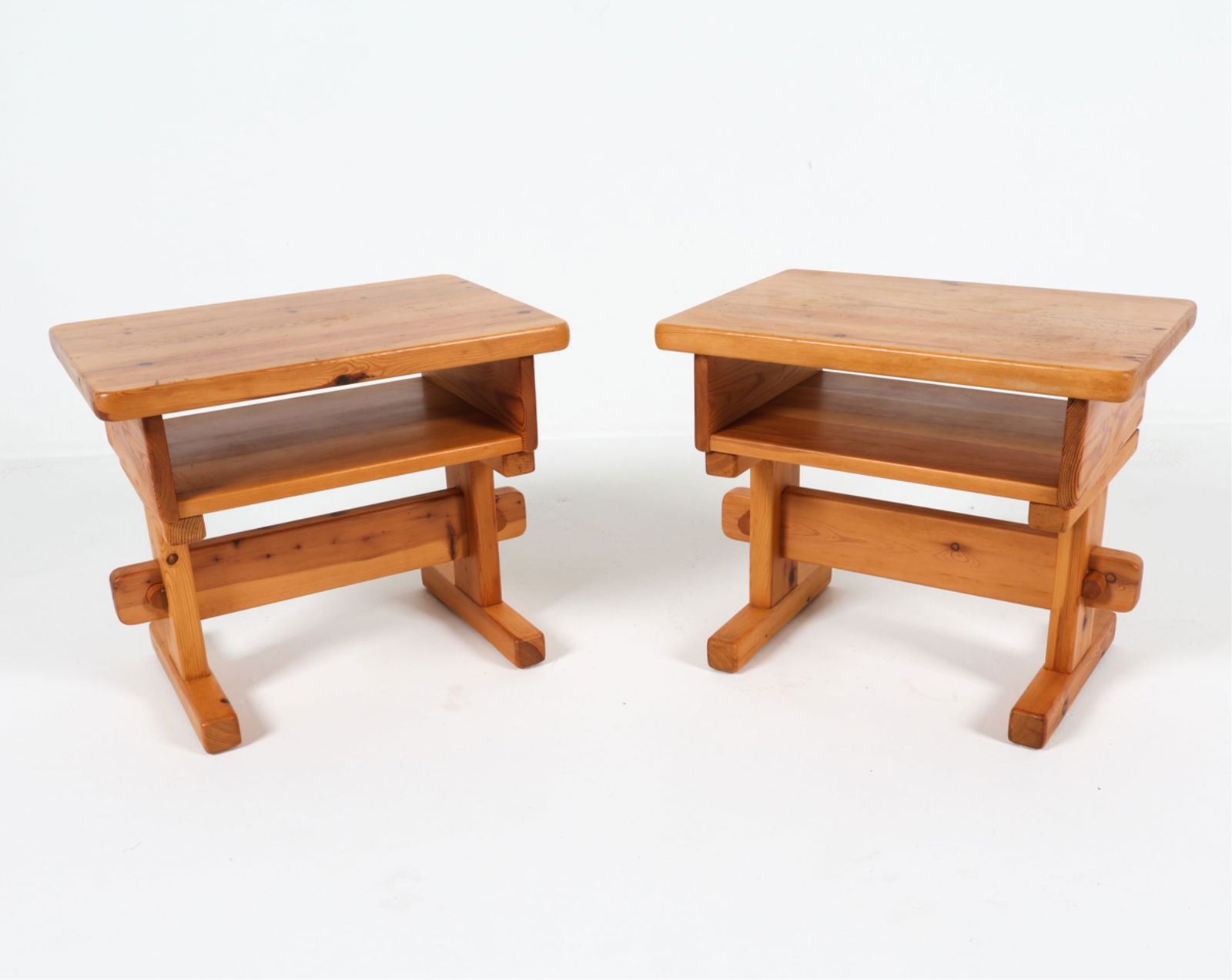 (2) SWEDISH MODERN PINE NIGHT STANDS, C.1980'S (1 of 11)