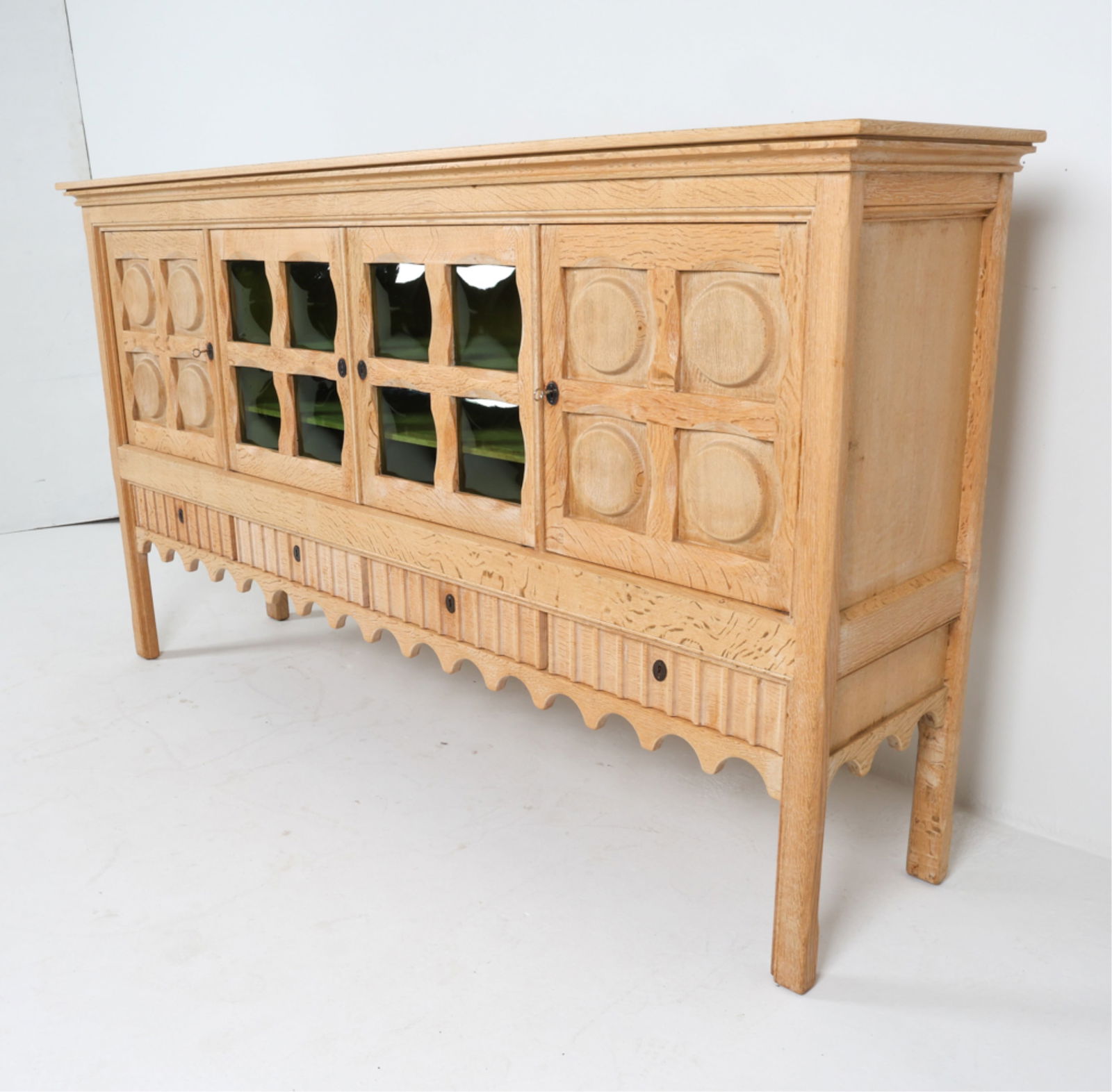 BRUTALIST OAK SIDEBOARD ATTR. HENRY KJAERNULF (1 of 20)