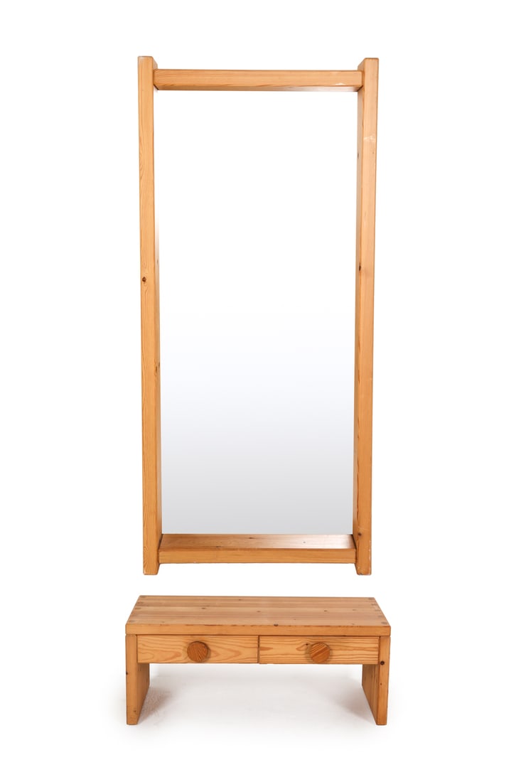 SWEDISH PINE SMALL LOW CHEST AND MIRROR (1 of 16)
