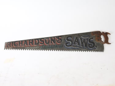 ANTIQUE RICHARDSON'S SAW TRADE SIGN, C. 1908