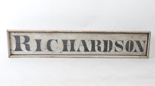 RICHARDSON SAWS TRADE SIGN C. 19TH C.