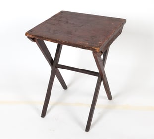 19TH C. CIVIL WAR ERA FOLDING CAMP TABLE