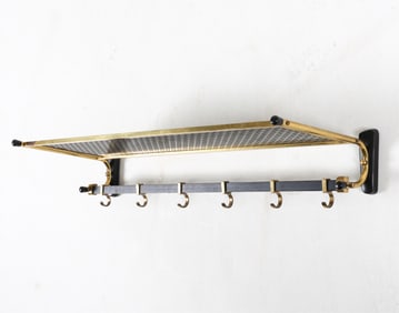 BRASS & IRON COAT RACK. MATEGOT STYLE. 1950'S