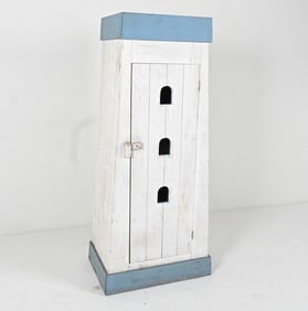 PAINTED PINE LIGHTHOUSE FORM CABINET