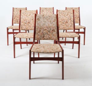 (6) SCANDINAVIAN MODERN TEAK DINING CHAIRS