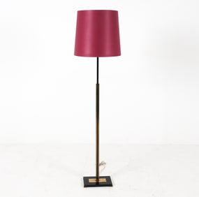 BRASS AND STEEL FLOOR LAMP FOR CAPRANI